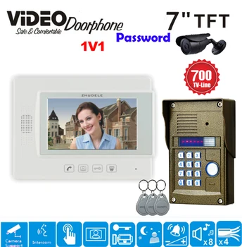 ZHUDELE Wholesale Home 7" LCD Monitor Speakerphone Intercom Color Video Door Phone Doorbell Access Control System IR Doorphone
ZHUDELE Wholesale Home 7" LCD Monitor Speakerphone Intercom Color Video Door Phone Doorbell Access Control System IR Doorphone