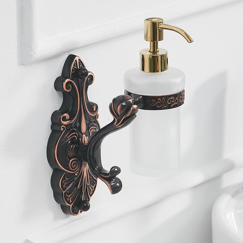 Liquid Soap Dispensers Luxury Black Color Dispenser for liquid soap dispenser Wall Mounted With Frosted Glass Container WF-88818
Liquid Soap Dispensers Luxury Black Color Dispenser for liquid soap dispenser Wall Mounted With Frosted Glass Container WF-88818