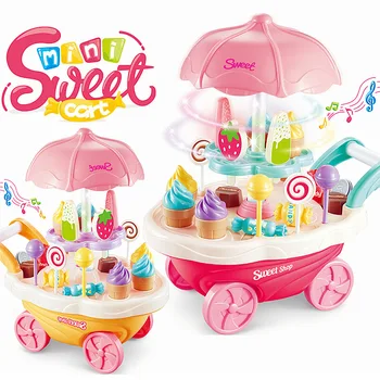 30pcs Mini Sweet Cart Pretend Play Ice Cream Sweet Shop Lighting Music Children Educational Plastic Cosplay Kitchen Toys Set New
30pcs Mini Sweet Cart Pretend Play Ice Cream Sweet Shop Lighting Music Children Educational Plastic Cosplay Kitchen Toys Set New