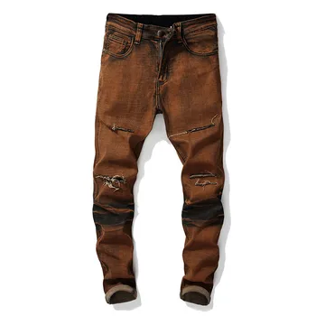 2019 New Elastic Hole jeans Men yellow black Personality Hole youth pants tide straight Large size Casual trousers Size 28-38 40
2019 New Elastic Hole jeans Men yellow black Personality Hole youth pants tide straight Large size Casual trousers Size 28-38 40