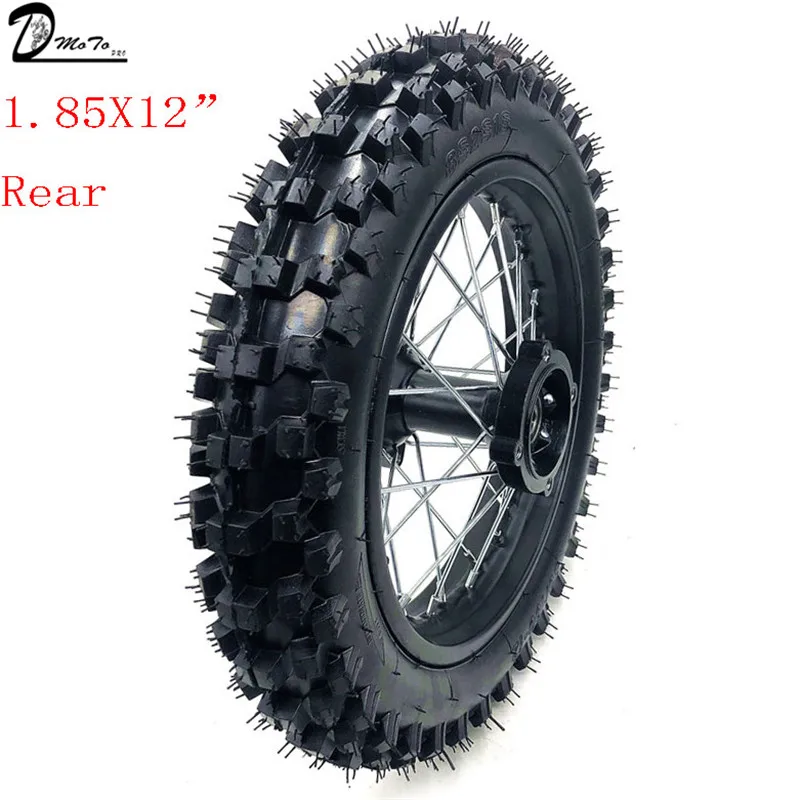 Шины Guangli 80/100-12 1 85x12 дюймов задние колеса стальные ступицы черные 32 спицы 15 мм