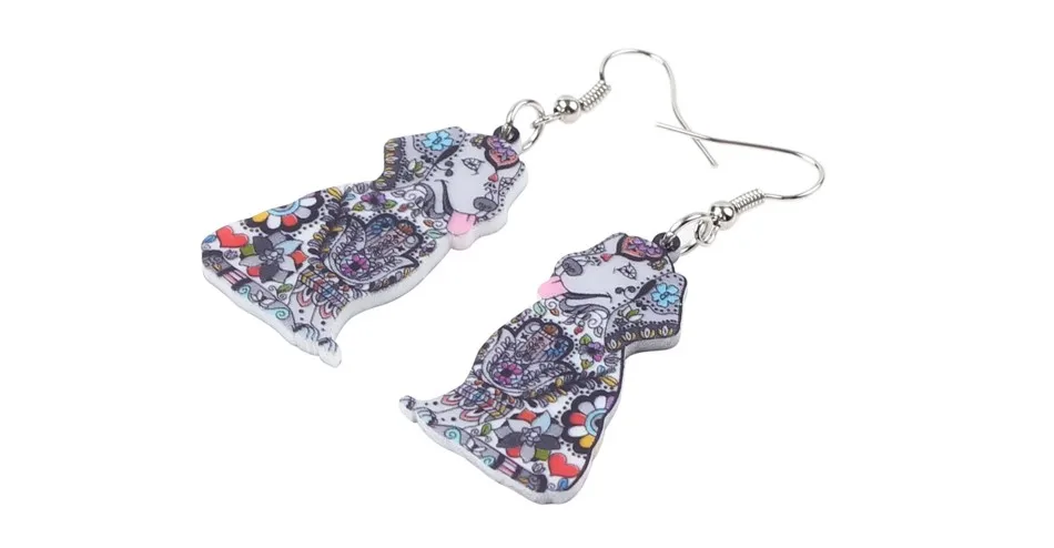 Bonsny Fashion Big Long Animal Acrylic Dangle Drop Labrador Dog Earrings 2016 News Style Fashion Jewelry For Girls Women 6