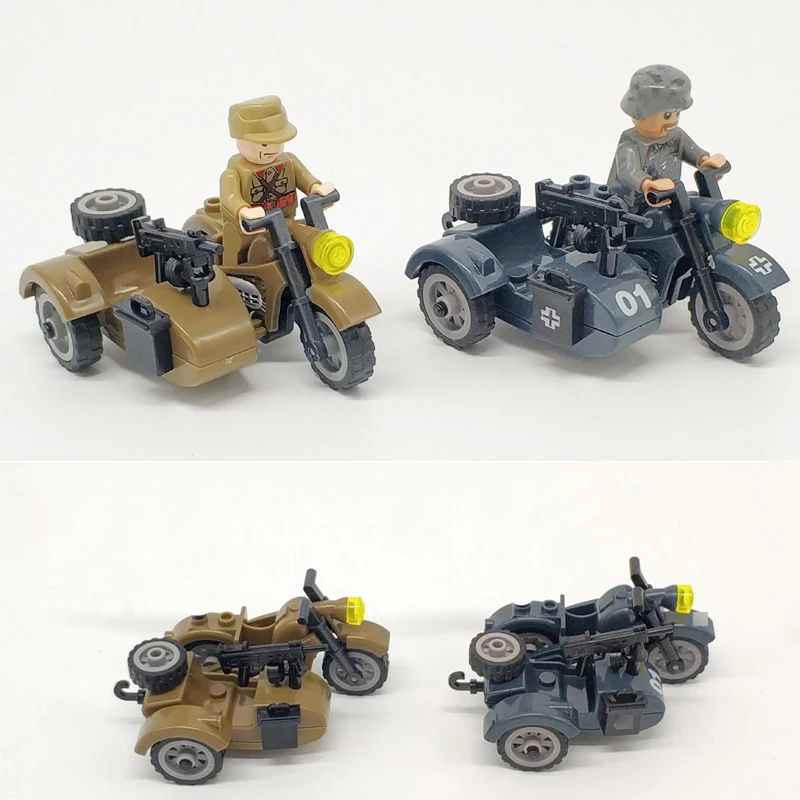 WW2 Military German Motorcycle Building Blocks Japanese Army Motorcycle Model Soldiers Parts Weapons Accessories Blocks Bricks
WW2 Military German Motorcycle Building Blocks Japanese Army Motorcycle Model Soldiers Parts Weapons Accessories Blocks Bricks