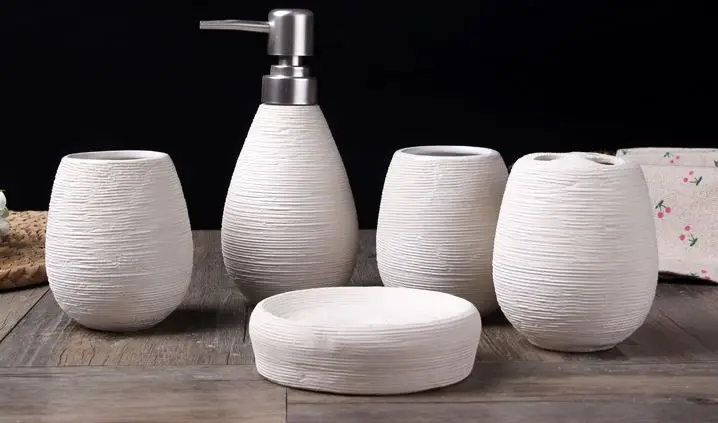 high qualiConcise Style Bathroom Set 5Pcs Tooth Brash Holder Soap Dish Dispenser Rince Cup Household 5 sets Bathroom Accessories
high qualiConcise Style Bathroom Set 5Pcs Tooth Brash Holder Soap Dish Dispenser Rince Cup Household 5 sets Bathroom Accessories