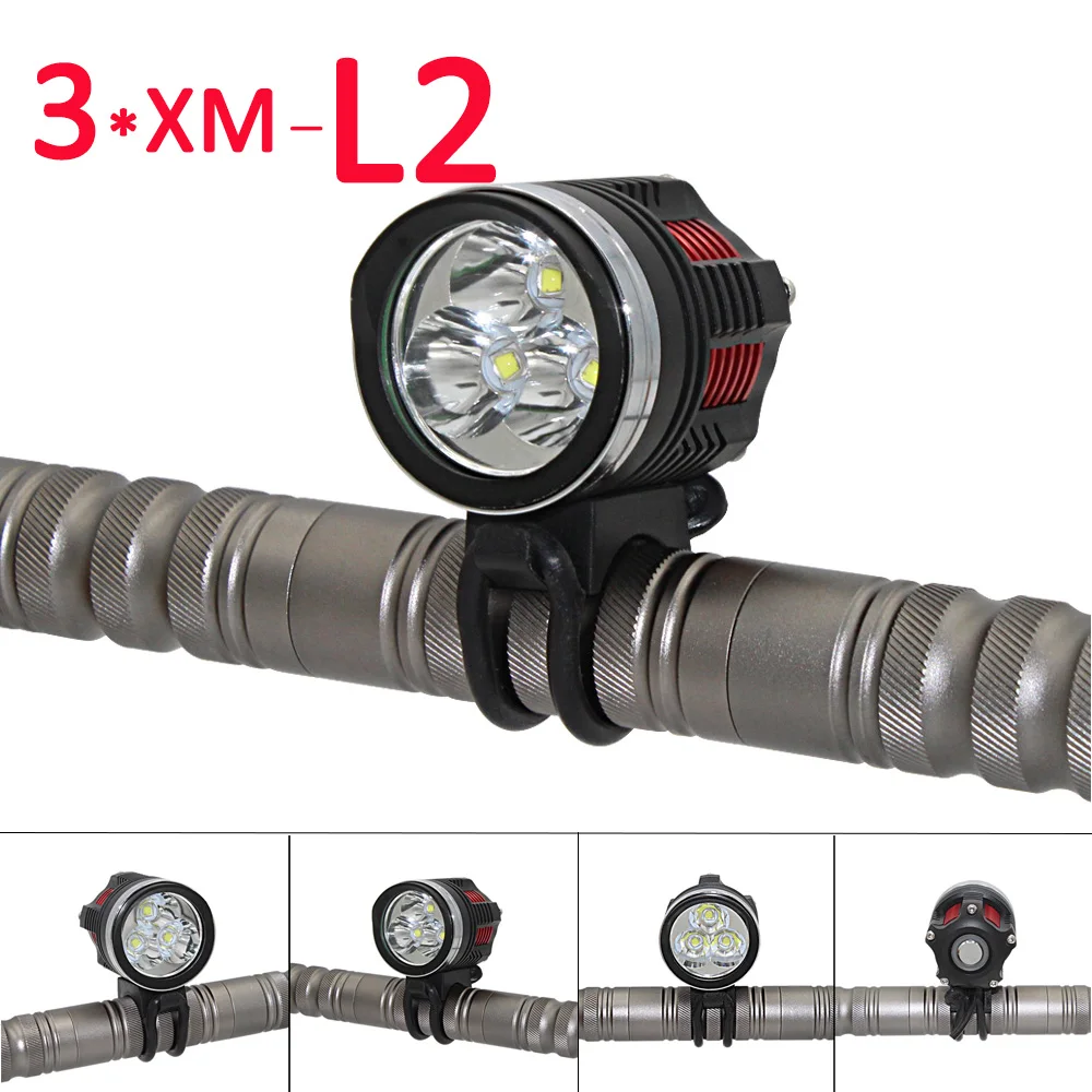 Bicycle Flashlight 3600LM 3x XM-L2 LED Front Bicycle Light Ultra Fire DC 4 Modes head Light Bike Lamp Back Tail Light
Bicycle Flashlight 3600LM 3x XM-L2 LED Front Bicycle Light Ultra Fire DC 4 Modes head Light Bike Lamp Back Tail Light