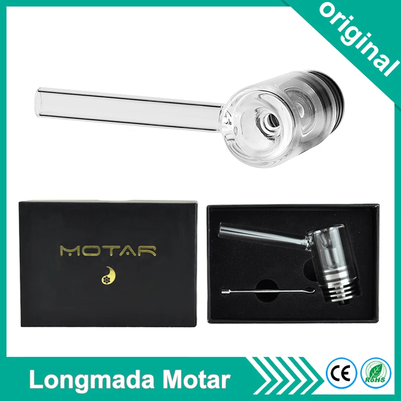 

Longmada Motar Wax Tank Quartz Coilless Atomizer Long Glass Mouthpiece Cap dry herb Vaporizer for 30-45W 510 thread vape mod