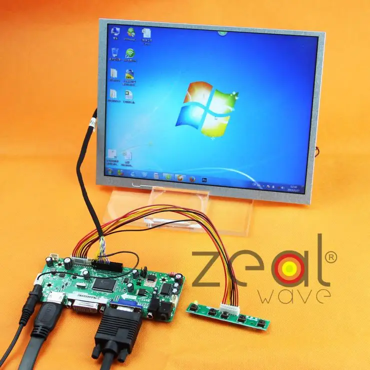 

HDMI+VGA+DVI+Audio LCD Driver Board+LVDS TCON Board+10.4" A104SN03 800*600 LCD Free Tracking