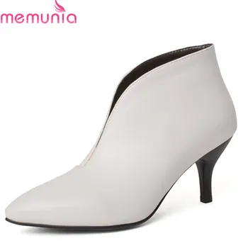 MEMUNIA 2020 hot sale ankle boots for women pointed toe spring autumn boots slip on fashion high heels shoes big size 34-43
MEMUNIA 2020 hot sale ankle boots for women pointed toe spring autumn boots slip on fashion high heels shoes big size 34-43