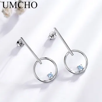 UMCHO Natural Sky Blue Topaz 925 Sterling Silver Earrings For Women Classic Wedding Christmas Drop Earrings Brand Fine Jewelry
UMCHO Natural Sky Blue Topaz 925 Sterling Silver Earrings For Women Classic Wedding Christmas Drop Earrings Brand Fine Jewelry