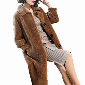 Dobule-faced Fur Slim Long Coat Winter Coat Women Clothes 2019 Real Fur Coat Sheep Shearling Fur Korean 100% Wool Jacket ZT706
Dobule-faced Fur Slim Long Coat Winter Coat Women Clothes 2019 Real Fur Coat Sheep Shearling Fur Korean 100% Wool Jacket ZT706