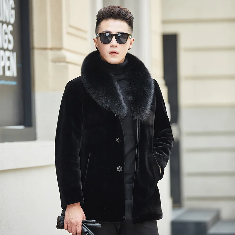Real Fur Coat Men Natural Wool Coat Autumn Winter Sheep Shearing Jacket Men's Fox Fur Collar Warm Outwear Veste Homme YY619
Real Fur Coat Men Natural Wool Coat Autumn Winter Sheep Shearing Jacket Men's Fox Fur Collar Warm Outwear Veste Homme YY619