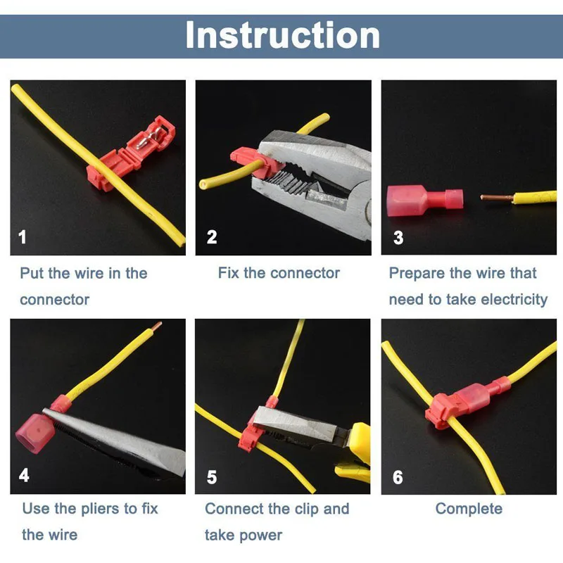 60 Pcs Self-Stripping Electrical T-Tap Wire Spade Connector Set Wire Terminals Crimp Assortment Kits QJ888
60 Pcs Self-Stripping Electrical T-Tap Wire Spade Connector Set Wire Terminals Crimp Assortment Kits QJ888