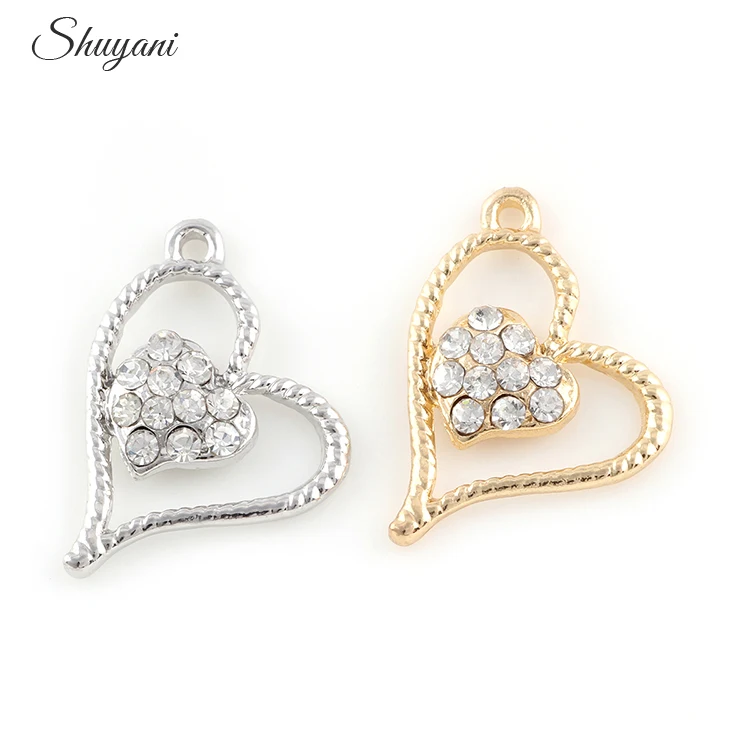20PCS Rhinestone Double Heart Charms Pendant Fit Handmade Bracelet Hanging Accessories
20PCS Rhinestone Double Heart Charms Pendant Fit Handmade Bracelet Hanging Accessories