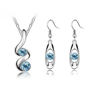 2014 New Arrival Fashion Silver Plated Austrian Crystal Necklace/Drop Earrings Bud Wedding Jewelry Sets For Women Free Shipping
2014 New Arrival Fashion Silver Plated Austrian Crystal Necklace/Drop Earrings Bud Wedding Jewelry Sets For Women Free Shipping