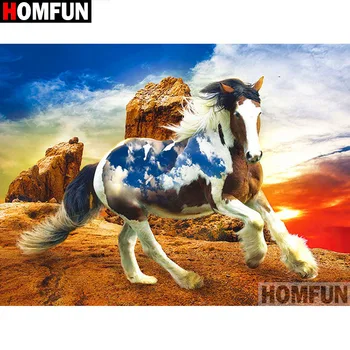 HOMFUN Full Square/Round Drill 5D DIY Diamond Painting "Horse sunset" 3D Diamond Embroidery Cross Stitch Home Decor A19158
HOMFUN Full Square/Round Drill 5D DIY Diamond Painting "Horse sunset" 3D Diamond Embroidery Cross Stitch Home Decor A19158