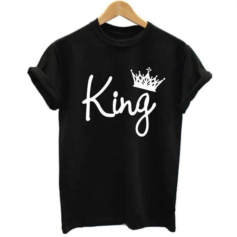 King Queen Letter Crown Print T Shirt Couple Short Sleeve O Neck Loose Tshirt 2019 Summer Women Tee Shirt Tops Camisetas Mujer
King Queen Letter Crown Print T Shirt Couple Short Sleeve O Neck Loose Tshirt 2019 Summer Women Tee Shirt Tops Camisetas Mujer