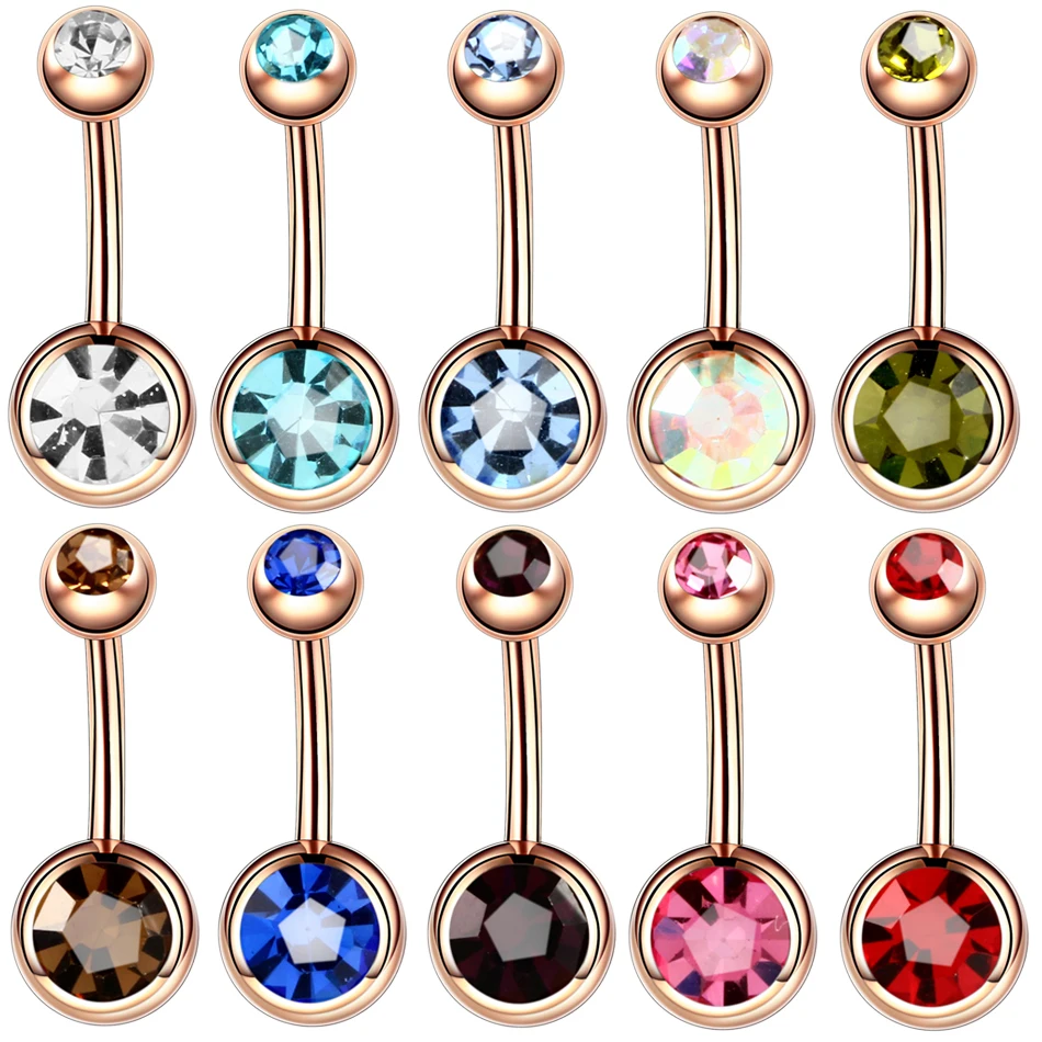 1PC Piercing Navel Surgical Steel Double Crystal Rhinestone Belly Button Rings Navel Piercing Ombligo 5mm 8 Ball Nombril
1PC Piercing Navel Surgical Steel Double Crystal Rhinestone Belly Button Rings Navel Piercing Ombligo 5mm 8 Ball Nombril