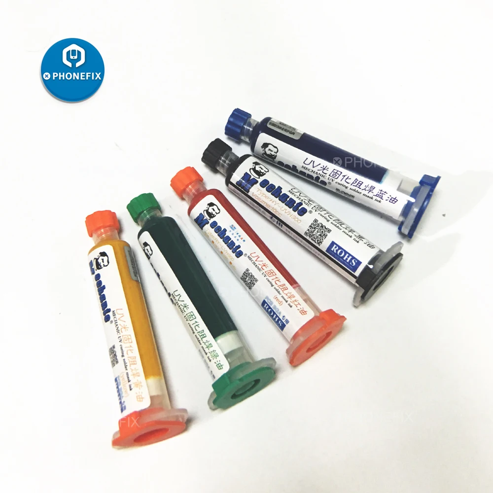 MECHANIC 10ML Green UV Solder Mask PCB BGA Paint Prevent Corrosive Arcing Soldering Paste Flux Cream Welding Fluxes Oil
MECHANIC 10ML Green UV Solder Mask PCB BGA Paint Prevent Corrosive Arcing Soldering Paste Flux Cream Welding Fluxes Oil