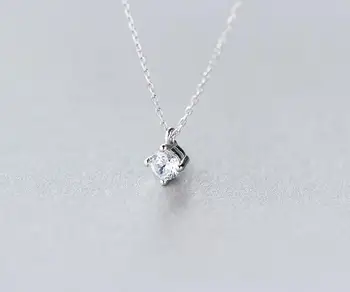4mm (Small Tinny pendant) Real. 925-Sterling-Silver 4-Prong Solitaire Necklace Lucky Round CZ Stone aaa+ 4mm GTLX523
4mm (Small Tinny pendant) Real. 925-Sterling-Silver 4-Prong Solitaire Necklace Lucky Round CZ Stone aaa+ 4mm GTLX523