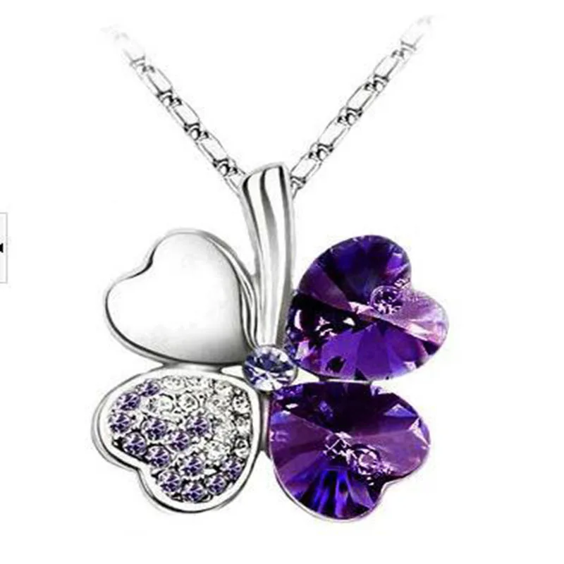 mling 1PC Austrian Crystal 4 Four Leaf Leaves Clover Pendant Necklaces Quality Fashion Charms Women Accessories
mling 1PC Austrian Crystal 4 Four Leaf Leaves Clover Pendant Necklaces Quality Fashion Charms Women Accessories