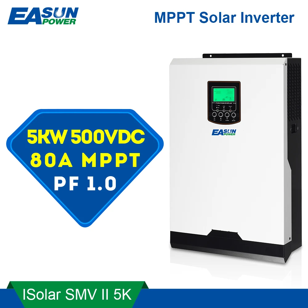 EASUN POWER Solar Inverter 500Vdc 5000W 80A MPPT 48V 220V Off Grid Inverter 5Kva Pure Sine Wave Inverter 60A Battery Charger
EASUN POWER Solar Inverter 500Vdc 5000W 80A MPPT 48V 220V Off Grid Inverter 5Kva Pure Sine Wave Inverter 60A Battery Charger
