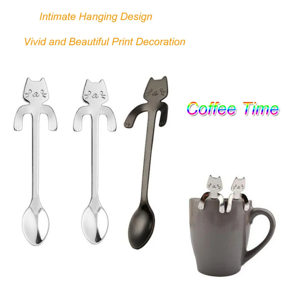 10pcs Lovely Cat Stainless Steel Hanging Dessert Spoons Tea Coffee Scoops coffee tea spoon cafe spoon professional Home Kitchen
10pcs Lovely Cat Stainless Steel Hanging Dessert Spoons Tea Coffee Scoops coffee tea spoon cafe spoon professional Home Kitchen
