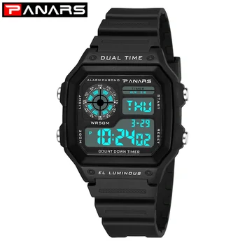 PANARS Military Digital Watch Men Fitness Shock Waterproof Electronic Led Watch Shock Sports Wristwatch Mens 2019 Luxury Brand
PANARS Military Digital Watch Men Fitness Shock Waterproof Electronic Led Watch Shock Sports Wristwatch Mens 2019 Luxury Brand