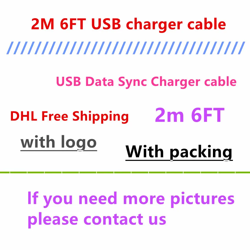 100pcs/ OD:3.0mm 2m 6ft and 1m USB Data Sync Charger 1:1Original Cable For i 5 5S 6 6S 7 plus With Original packaging
100pcs/ OD:3.0mm 2m 6ft and 1m USB Data Sync Charger 1:1Original Cable For i 5 5S 6 6S 7 plus With Original packaging