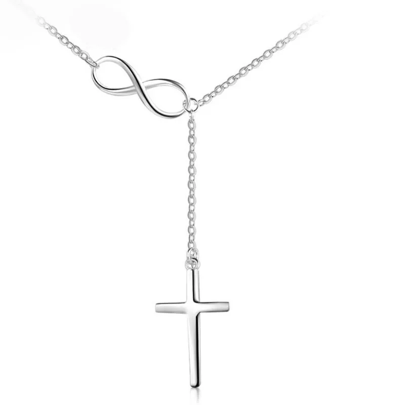 Luxury Cross With Infinity Love Accessorise 925 Sterling Silver Pendant Necklace For Women Fashion Party Jewelry Jewelry Gift
Luxury Cross With Infinity Love Accessorise 925 Sterling Silver Pendant Necklace For Women Fashion Party Jewelry Jewelry Gift