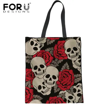 FORUDESIGNS Female Vintage Eco-friendly Shopping Bags 3D Skull Floral Pattern Durable Grocery Handbag for Mom Casual Beach Bag
FORUDESIGNS Female Vintage Eco-friendly Shopping Bags 3D Skull Floral Pattern Durable Grocery Handbag for Mom Casual Beach Bag