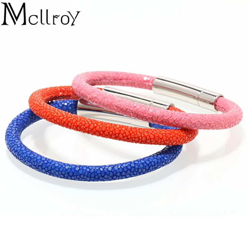 mcllroy men Bracelets/Charm/fashion/stingray/bracelets Stainless steel buckle Blue pink 6mm stingray skin diy women bracelets
mcllroy men Bracelets/Charm/fashion/stingray/bracelets Stainless steel buckle Blue pink 6mm stingray skin diy women bracelets