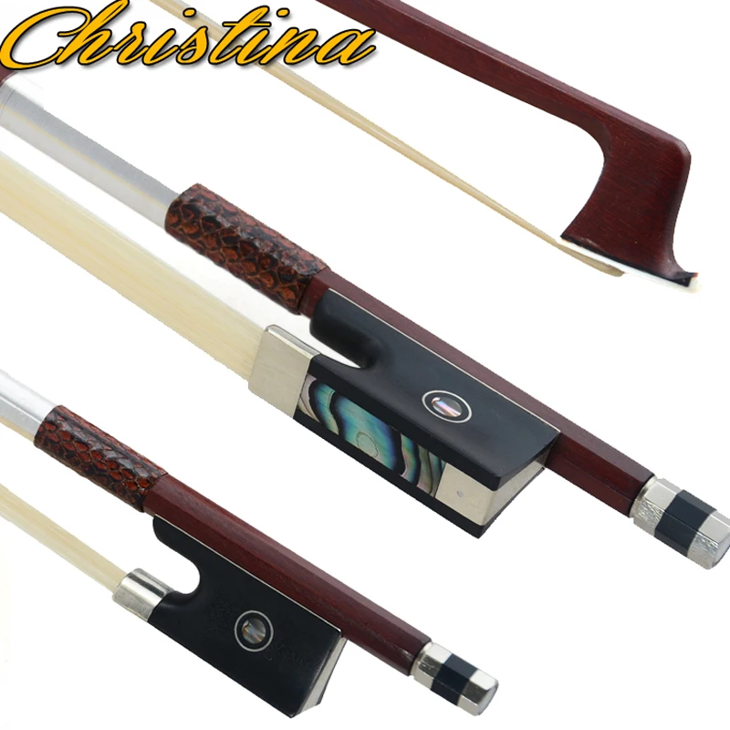 High quality Christina Violin bow G01 Brazilwood bow Pure White horse 1/8 1/4 1/2 3/4 4/4 Upscale Fiddle bow Violin accessories
High quality Christina Violin bow G01 Brazilwood bow Pure White horse 1/8 1/4 1/2 3/4 4/4 Upscale Fiddle bow Violin accessories