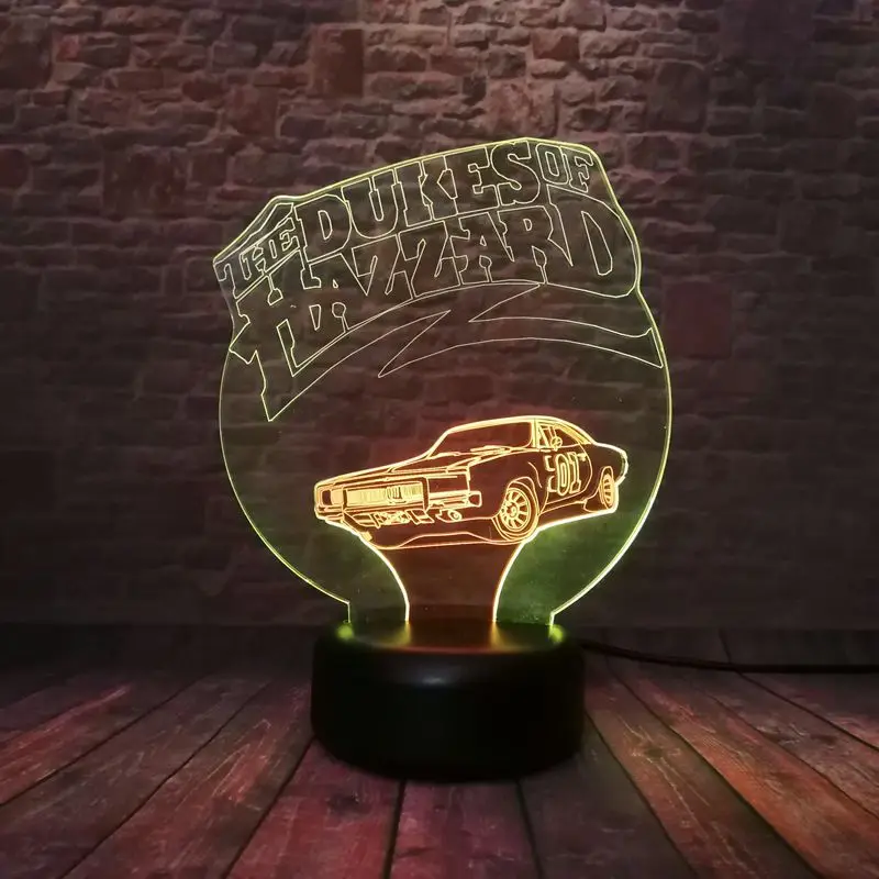 3D Nightlight LED Mixed 7 Colors Changing Light Desek Decor The Dukes of Hazzard Car Model Toys
3D Nightlight LED Mixed 7 Colors Changing Light Desek Decor The Dukes of Hazzard Car Model Toys