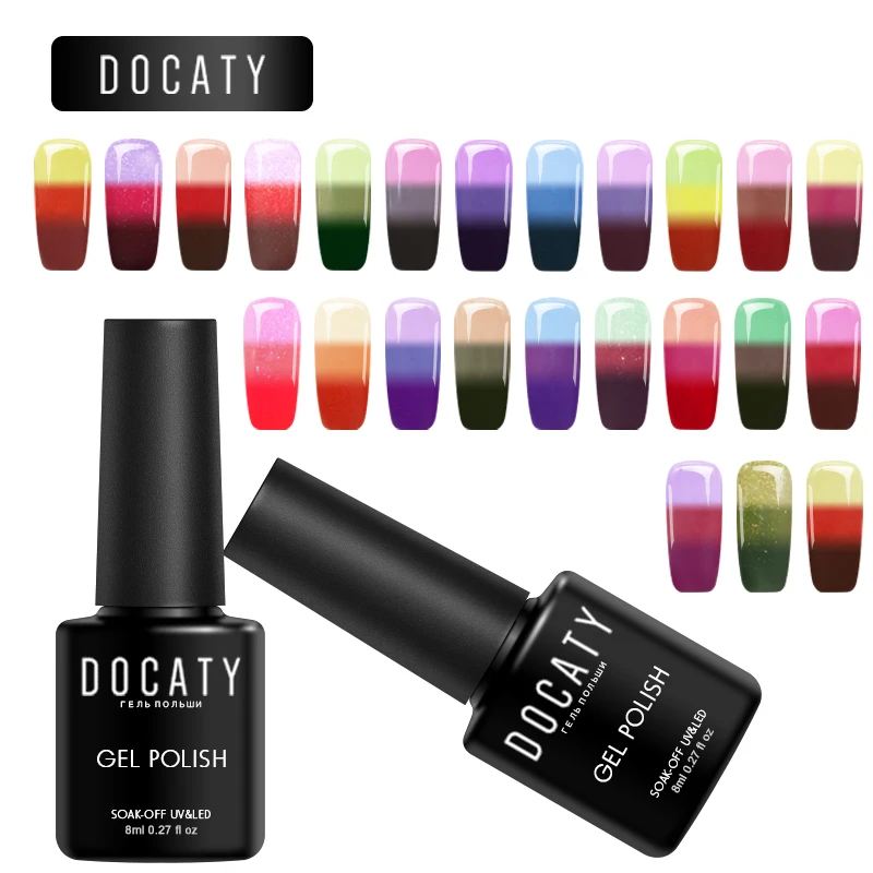 Docaty Gel Nail Polish Manicure Tool Thermo Gel Polish Art Temperature Change Gel Lacquer UV Professional Colour Neon Varnish
Docaty Gel Nail Polish Manicure Tool Thermo Gel Polish Art Temperature Change Gel Lacquer UV Professional Colour Neon Varnish