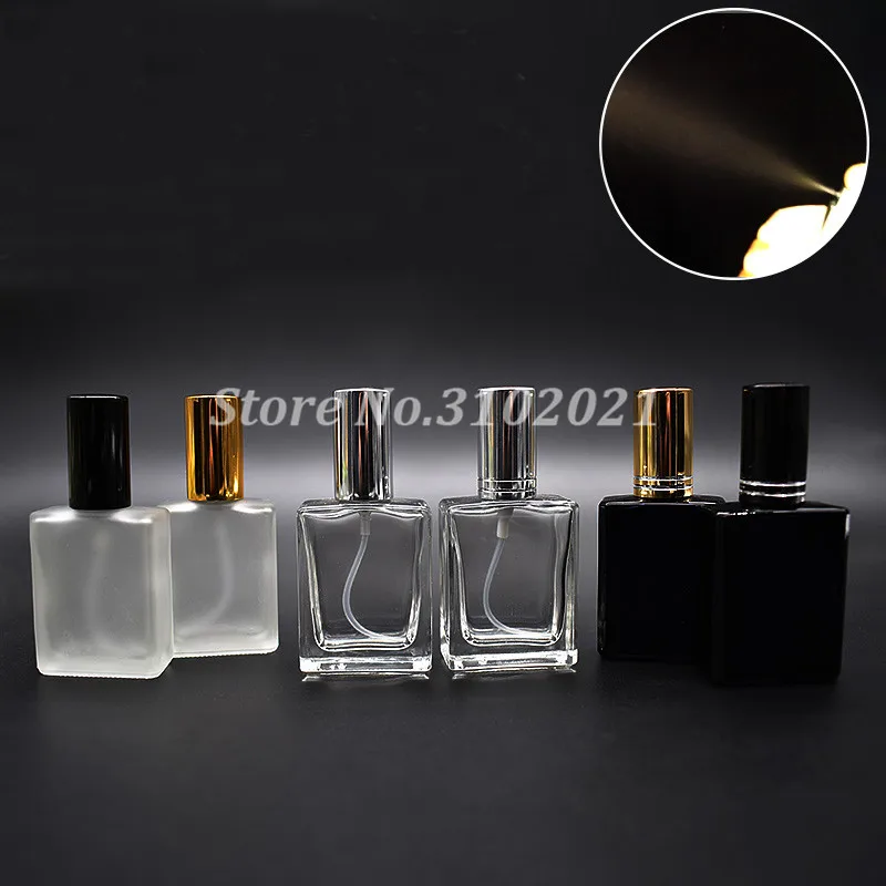 20pcs 15ml Lnk black/clear/dull polish Glass Perfume Sprayer Atomizer Bottles DIY Empty Cosmetic Fragrance Liquid Sub bottling | Красота и