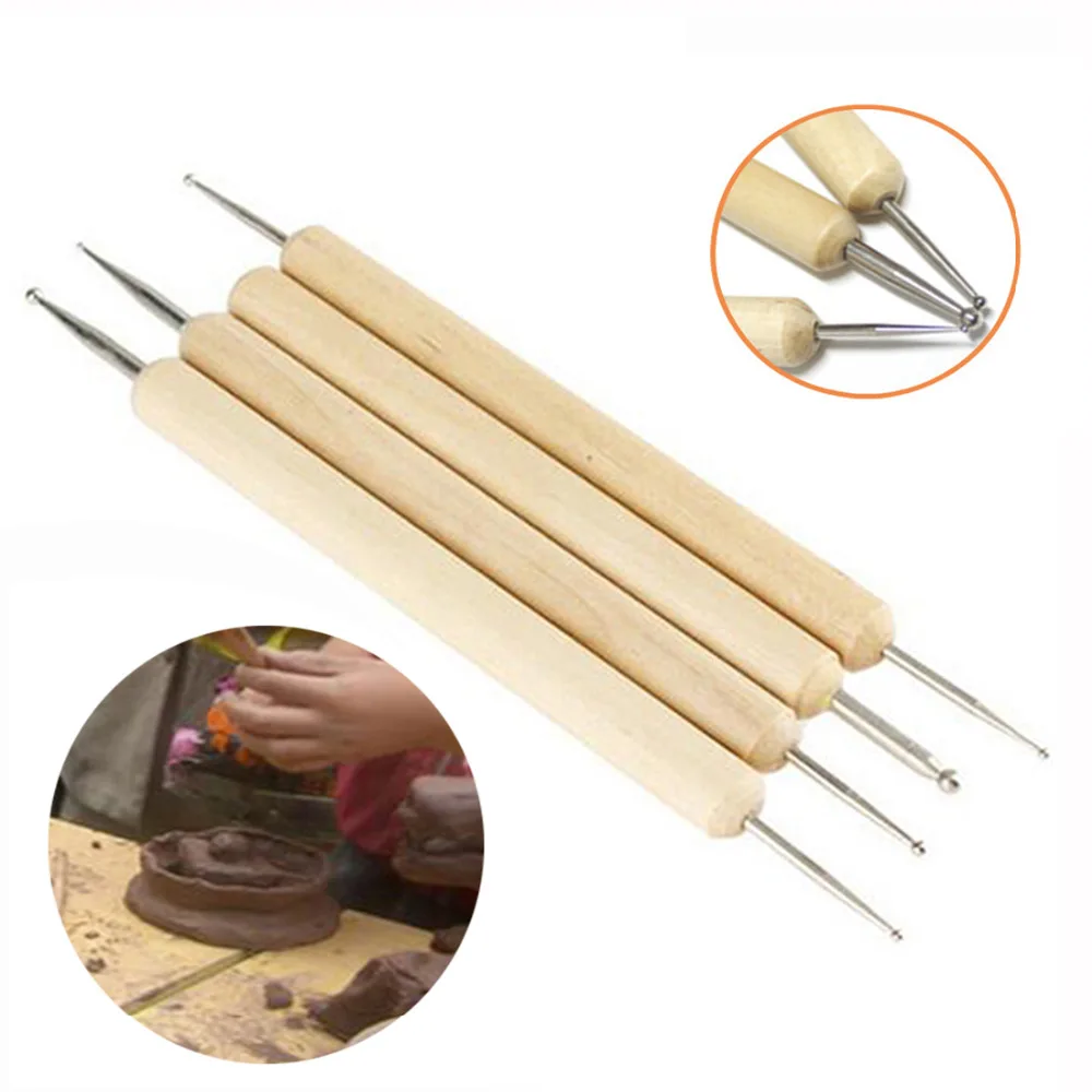 Practical Pack of 4pcs Ball Stylus Polymer Clay Pottery Ceramics Sculpting Modeling Handmade Tools Set Paiting tools
Practical Pack of 4pcs Ball Stylus Polymer Clay Pottery Ceramics Sculpting Modeling Handmade Tools Set Paiting tools