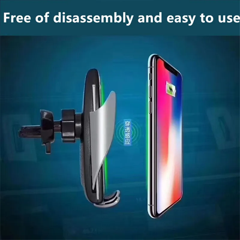 Automatic clamping wireless car charger For iphone Android holder 360 degree rotating Magic Clip S5 Wireless charging bracket
Automatic clamping wireless car charger For iphone Android holder 360 degree rotating Magic Clip S5 Wireless charging bracket