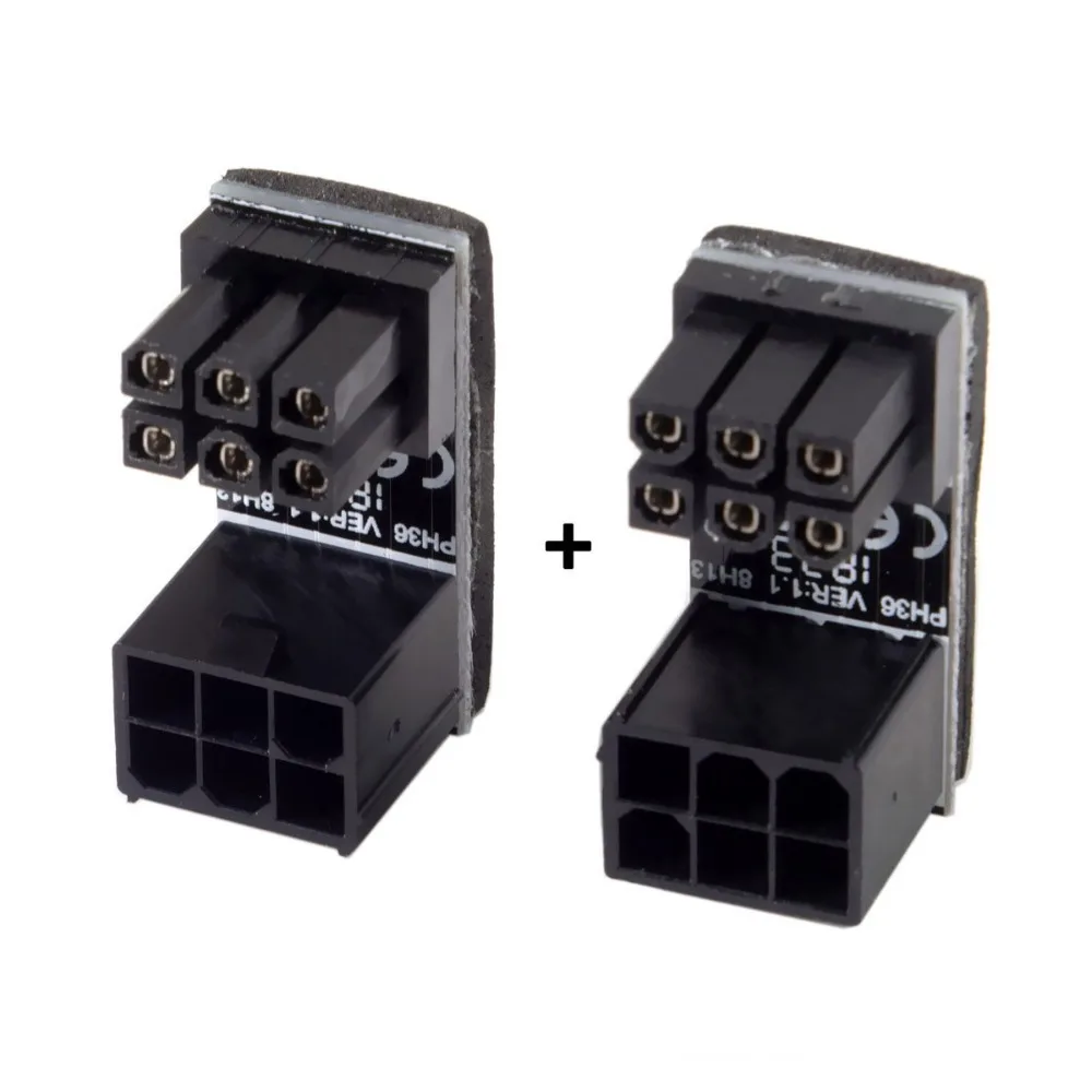 1Pair 2PCS ATX 6Pin male to Female 180 Degree Angled Power Adapter for Desktops Graphics Card
1Pair 2PCS ATX 6Pin male to Female 180 Degree Angled Power Adapter for Desktops Graphics Card