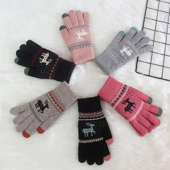 WPCZQVZA Chrismas Women Fashion Winter Warm Velvet Full Finger Knitted Gloves Deer Woolen Mittens Female Screen Sense Gloves
WPCZQVZA Chrismas Women Fashion Winter Warm Velvet Full Finger Knitted Gloves Deer Woolen Mittens Female Screen Sense Gloves