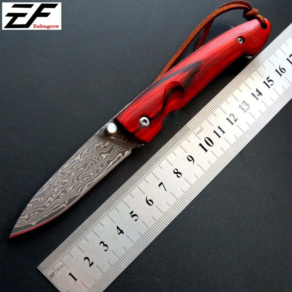 Eafengrow EF84 Damascus Blade Wood Handle Folding knife Survival Camping tool Hunting Pocket Knife tactical edc outdoor tool
Eafengrow EF84 Damascus Blade Wood Handle Folding knife Survival Camping tool Hunting Pocket Knife tactical edc outdoor tool