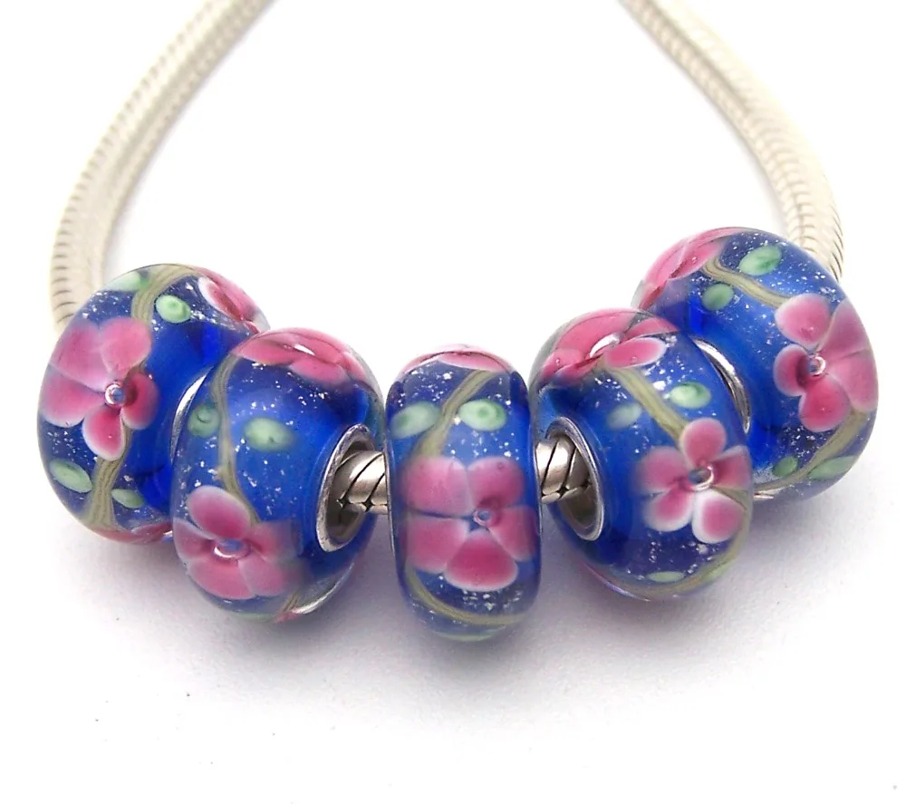 SBJWG388 5PCS 100% S925 Sterling Silver Beads Murano Glass beads Fit European Charms Bracelet charms diy jewelry Lamp work
SBJWG388 5PCS 100% S925 Sterling Silver Beads Murano Glass beads Fit European Charms Bracelet charms diy jewelry Lamp work