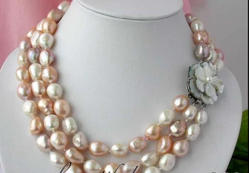 FREE shipping> >>> NATURAL 3row baroque white pink purple FW pear necklace s
FREE shipping> >>> NATURAL 3row baroque white pink purple FW pear necklace s