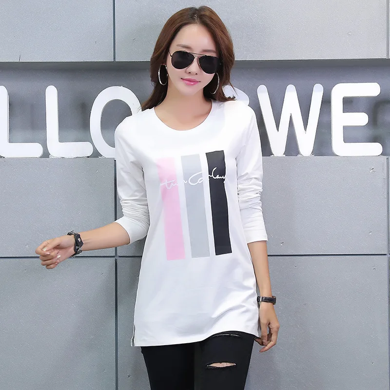 New fashion long t shirt women tee shirt femme autumn 2018 black white t shirt women cotton harajuku top
New fashion long t shirt women tee shirt femme autumn 2018 black white t shirt women cotton harajuku top