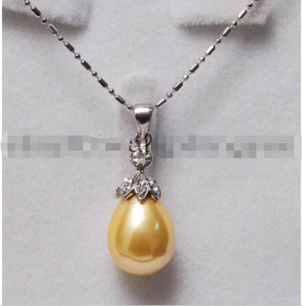 12X16mm Gold shell pearl blob pendant necklace 18'' AAA ^^^@^Noble style Natural Fine jewe FREE SHIPPING
12X16mm Gold shell pearl blob pendant necklace 18'' AAA ^^^@^Noble style Natural Fine jewe FREE SHIPPING