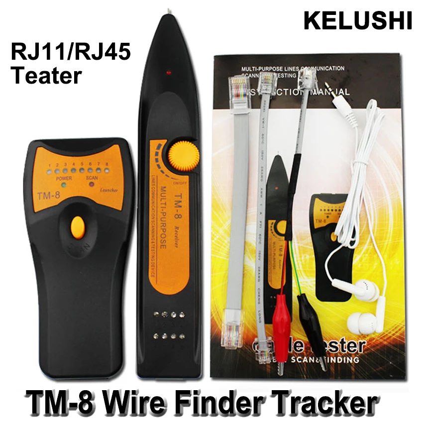 KELUSHI 2018 TM-8 Telephone Wire Tracker RJ11 RJ45 Cat5 Cat6 Ethernet LAN Network Cable Tester Detector
KELUSHI 2018 TM-8 Telephone Wire Tracker RJ11 RJ45 Cat5 Cat6 Ethernet LAN Network Cable Tester Detector