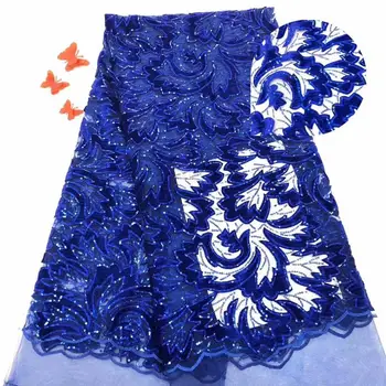Royalblue Velvet Lace Fabric 2019 High Quality African Lace Fabric with Sequins French Lace Fabric for Evening Dress
Royalblue Velvet Lace Fabric 2019 High Quality African Lace Fabric with Sequins French Lace Fabric for Evening Dress