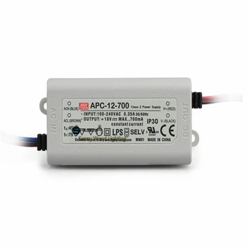 2pcs/lot LPS SELV Class 2 ,700ma constant current power supply ,9-18V output ,12.6W driver CE UL approved APC-12-700
2pcs/lot LPS SELV Class 2 ,700ma constant current power supply ,9-18V output ,12.6W driver CE UL approved APC-12-700
