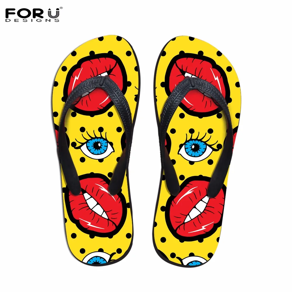 FORUDESIGNS Funny Red Lips Fashion Flip Flops Woman Casual Women's Flats Flipflops Summer Beach Slippers for Teenage Girls Shoes
FORUDESIGNS Funny Red Lips Fashion Flip Flops Woman Casual Women's Flats Flipflops Summer Beach Slippers for Teenage Girls Shoes