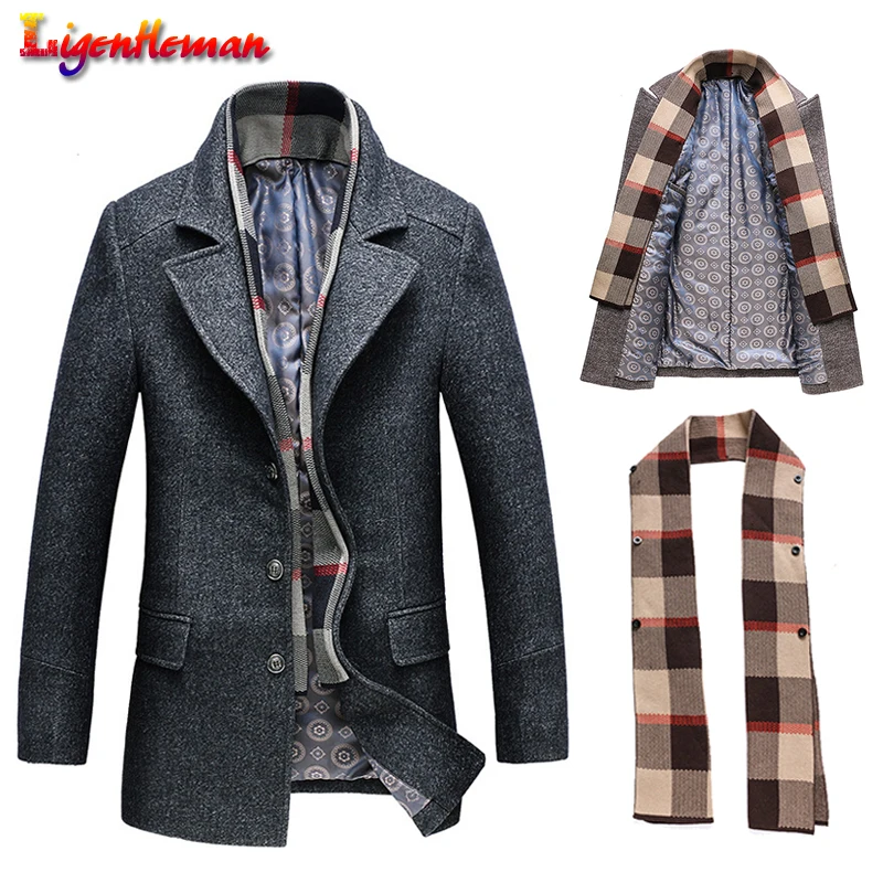 Winter Fashion Business 2019 Men's Casual Wool Trench Long Thicken Slim Overcoat Jacket Male woolen tweed windbreake Coat
Winter Fashion Business 2019 Men's Casual Wool Trench Long Thicken Slim Overcoat Jacket Male woolen tweed windbreake Coat