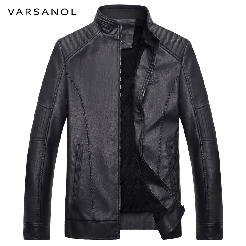 Varsanol Brand Mens Bomber Jacket Casual Style Long Sleeve Warm Leather Jackets Men Winter Outerwear Thick Zipper With Pocket
Varsanol Brand Mens Bomber Jacket Casual Style Long Sleeve Warm Leather Jackets Men Winter Outerwear Thick Zipper With Pocket